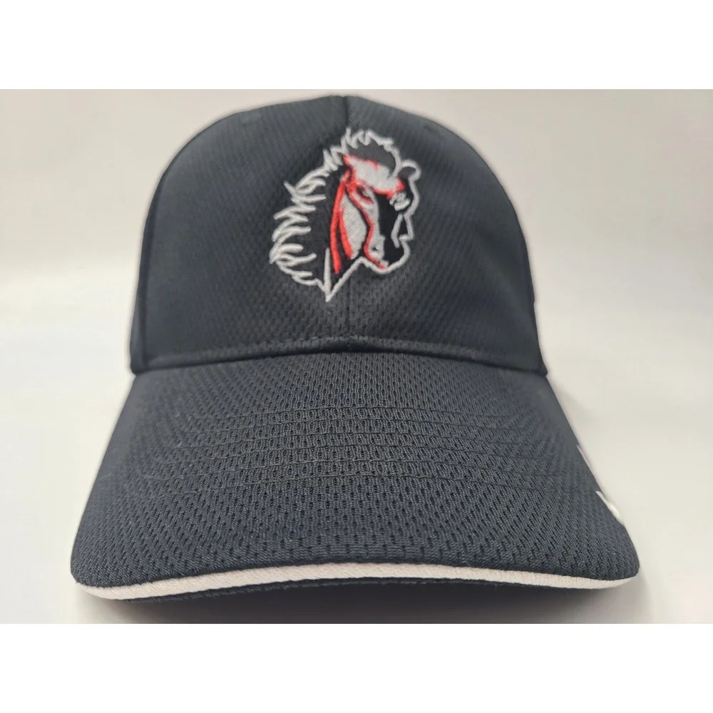Nike Golf Mustangs Flex Fitted S-M Hat Cap Polyester Casual Logo Men Women Black